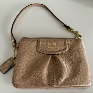 Coach gold wristlet